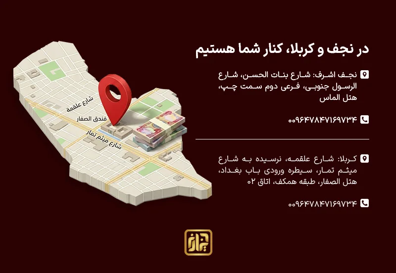 نمایندگی فروش دینار در کربلا و نجف دینارز